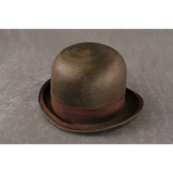 Ladies Vintage Clothing ANN MARIE Brown Woven Straw SUNFLOWER Hat Size 7 - Picture 4 of 5